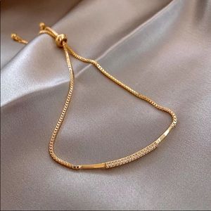 Italian Bolo bracelet small Diamond chips